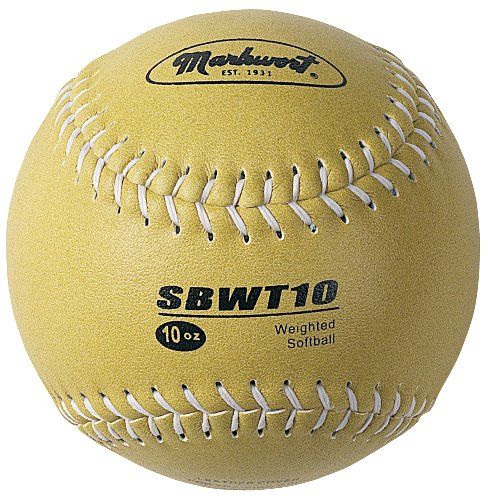 Markwort Weighted 12-Inch Softballs-Leather Cover