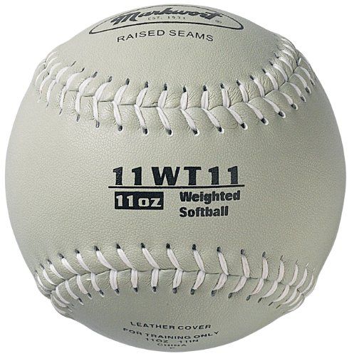 Markwort Color Coded Weighted 11-Inch Softball for Training and Practice