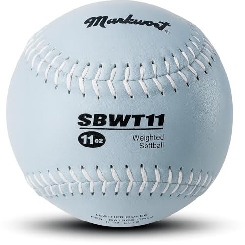 Markwort Weighted 12-Inch Softballs-Leather Cover