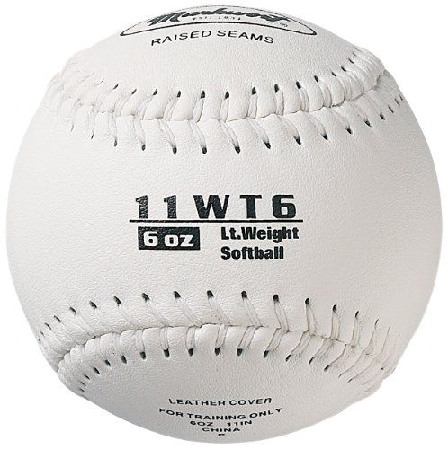 Markwort Color Coded Weighted 11-Inch Softball for Training and Practice