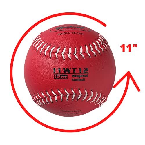 Markwort Color Coded Weighted 11-Inch Softball for Training and Practice