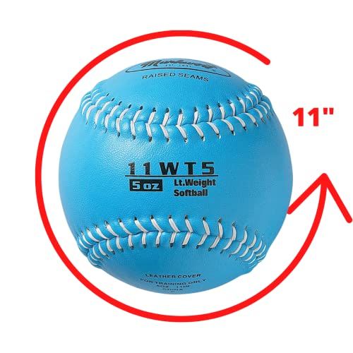 Markwort Color Coded Weighted 11-Inch Softball for Training and Practice