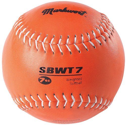 Markwort Weighted 12-Inch Softballs-Leather Cover